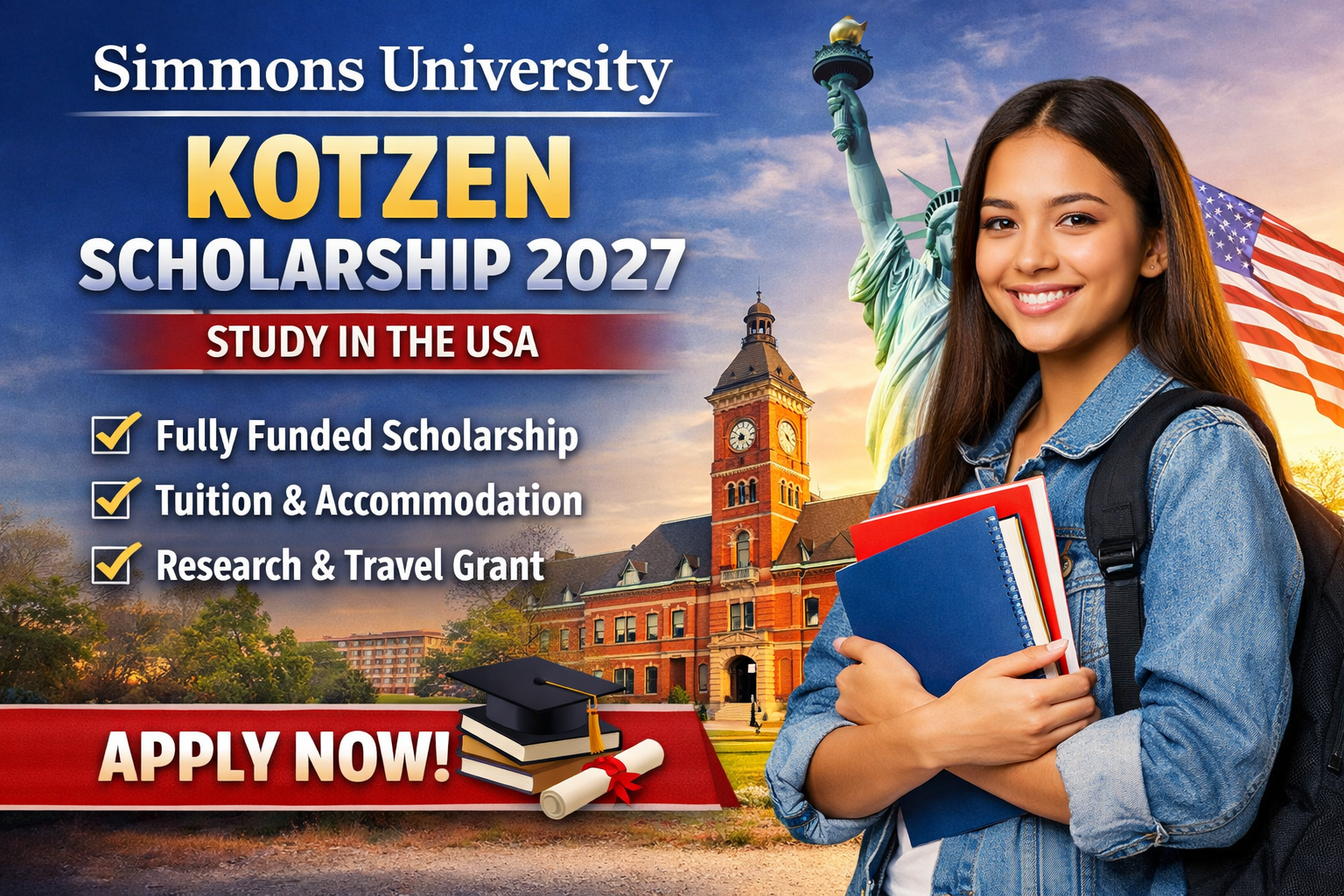 Simmons University Kotzen Scholarship in USA (Fully Funded)