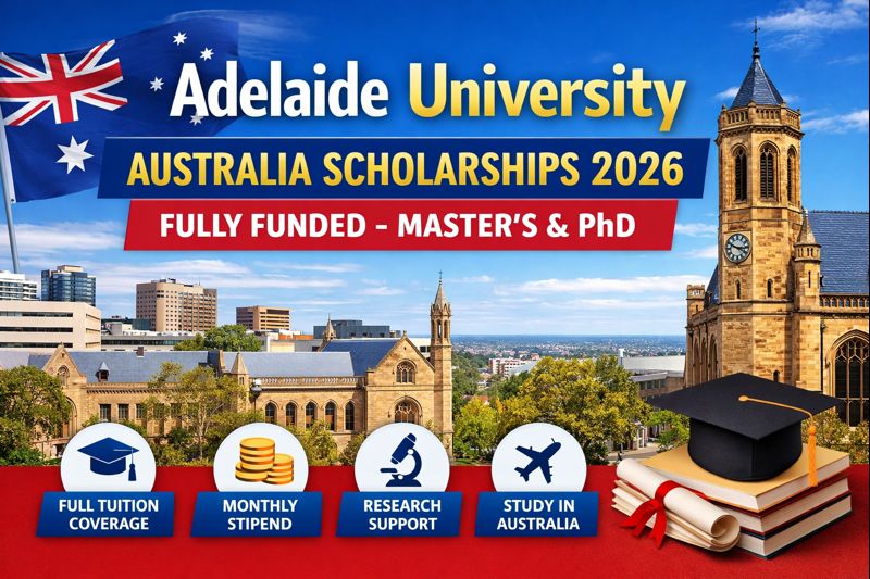 Adelaide University Australia Scholarships | Fully Funded Masters & PhD