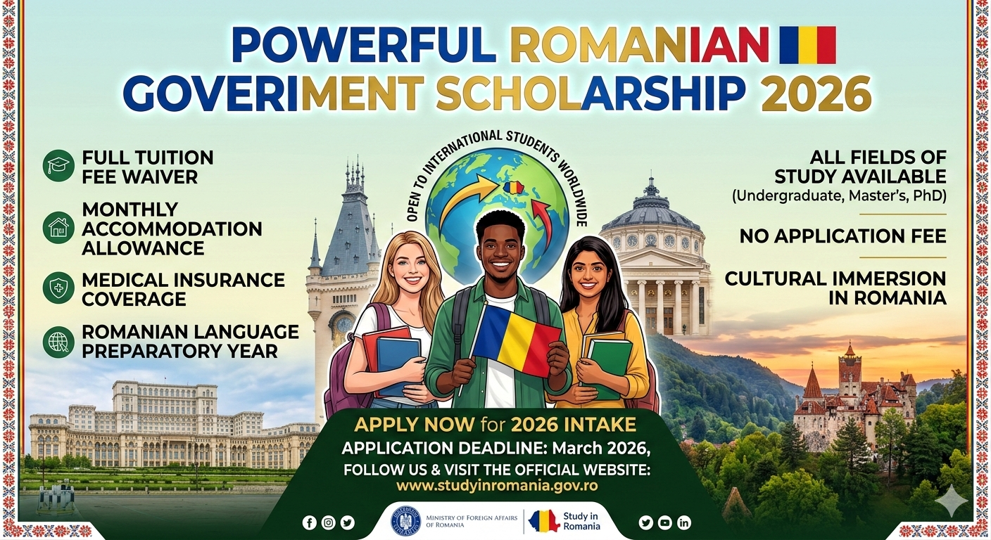 Powerful Romanian Government Scholarship 2026